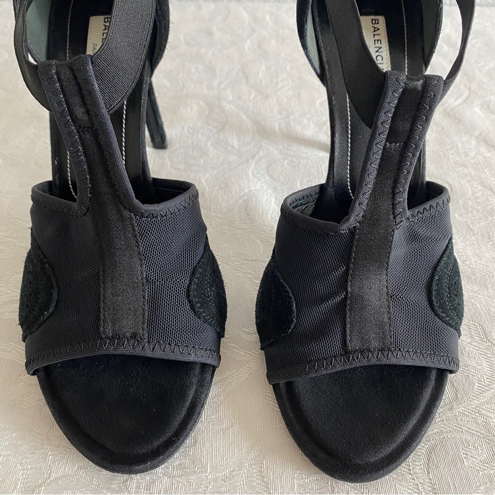 BALENCIAGA black leather Sandals - Picture 2 of 12
